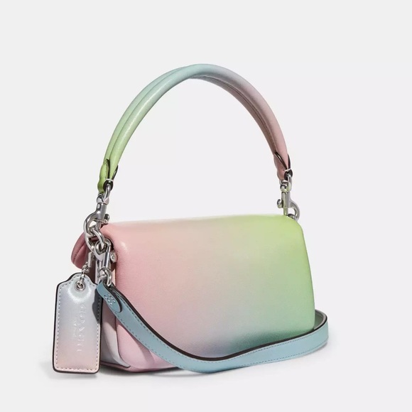 NWT! Coach Pillow Ombré Pale Pistachio multi Tabby 18 shoulder handbag Leather - Picture 5 of 8